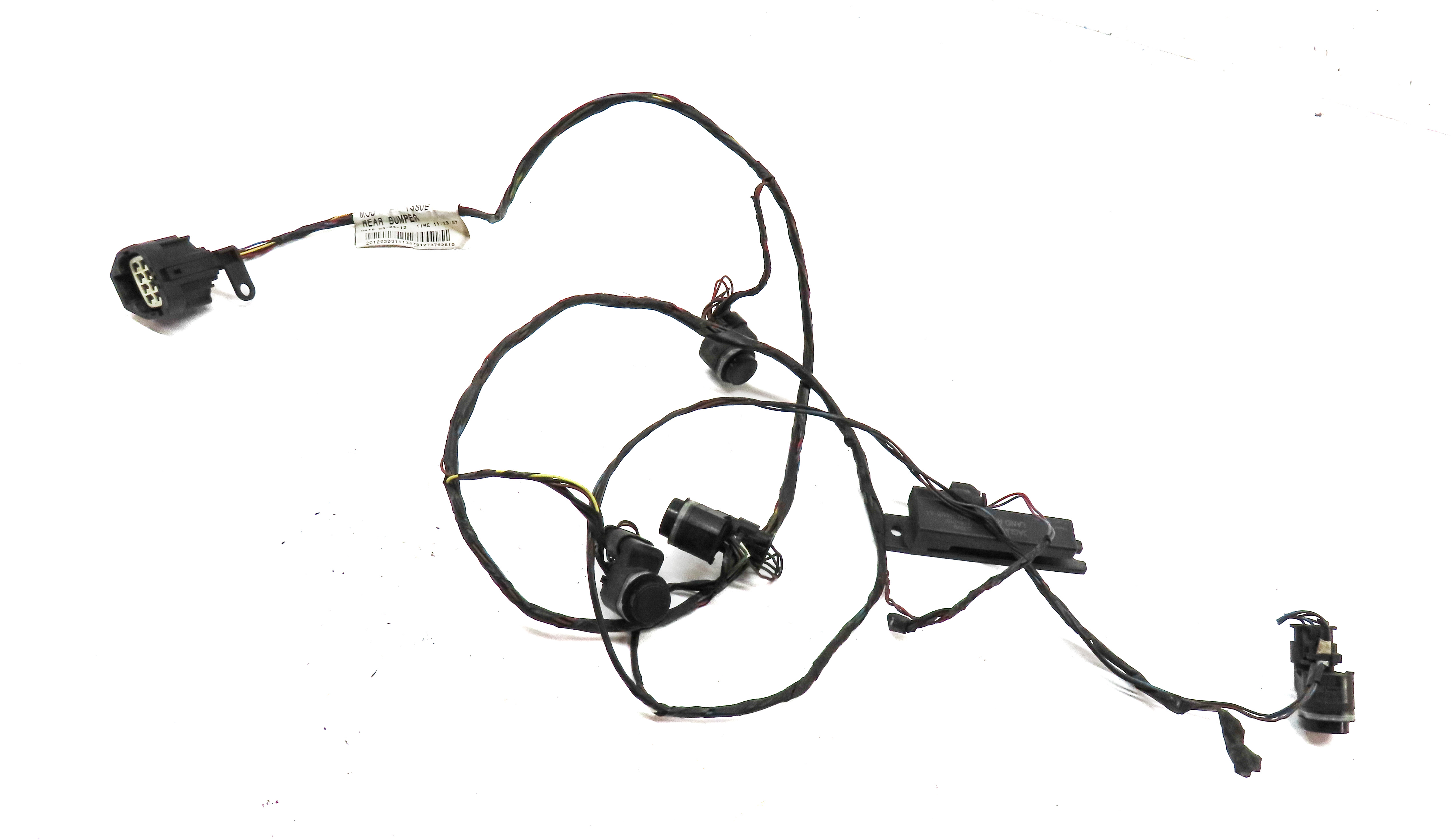 12 ROVER LR4 L319 REAR PARK ASSIST PDC DISTANCE CONTROL SENSOR SET/4 w/HARNESS — exact item pictured